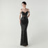 Graceful Sequin Embellished Mesh Mermaid Maxi Dress